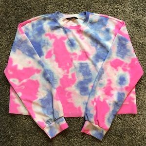 SHEIN Tie-dye Long Sleeve Crop Top / Sz. XXL